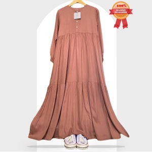 Gamis Katun Rayon Twill Polos/Gamis Cika Size S - xxxl Jumbo Busui/Fashion Baju Gamis Muslim Couple Ibu anak Lebaran Terbaru/Abaya Polos Basic Premium Branded 2024