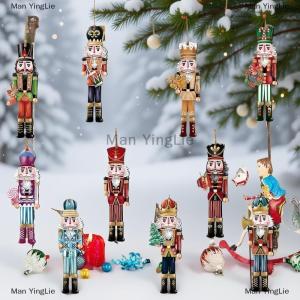 [COD] Man YingLie 12PCS Nutcracker Wooden Decorative Set - Christmas Gift Party Decoration And Home Decor