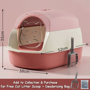 Large Enclosed Cat Toilet | Anti-Odor Splash-Proof & Easy Maintenance