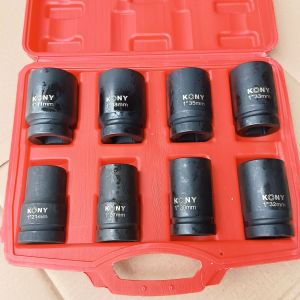 KONY ลูกบล็อกยาว 1 นิ้ว 8 ตัว/ชุด  21-41 มม. รุ่นงานหนัก  เหล็ก CR-MO