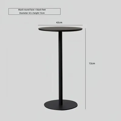Magic Home Coffee Table Living Room Coffee Shop Side Table Bar Table Iron Round Table High 102cm
