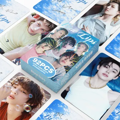 92pcs/box CORTIS Photocards Blue Lips Album KPOP LOMO Card Sticker Collection Card