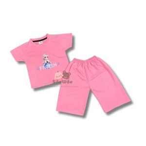 SAEWAE - Setelan anak Perempuan Crop top Frozen Oneset Fashion Anak Usia 2-12 Tahun