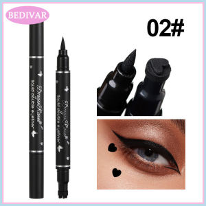 2 IN 1 อายไลเนอร์แบบน้ํา หัวคู่ ดวงจันทร์ ดาว หัวใจ ดอกไม้ ลิควิด อายไลเนอร์ปากกา แสตมป์สีดํา กันน้ํา แต่งหน้า ผีเสื้อ ซีล อายไลเนอร์ ดินสอเขียนขอบตา