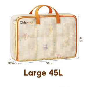 QbhomQ PVC Large Capacity Storage Bags Waterproof Clothes Wardrobe Organizer Foldable Moving Storage Bag