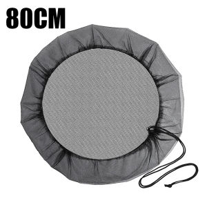 Junejour 2Pcs Mesh Cover Netting For Rain Barrels Water 60cm 80cm Collection Buckets Cover Water Tank Protection Lid Rain Collect Tool Garden Supplies