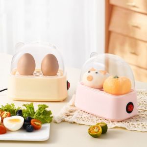 CHENJIE Rapid Egg Cooker Auto-Off Multi Function Egg Heater Cooking Machine 2 Eggs Egg Steamer Food Steamer Poacher