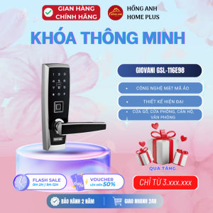 Khóa vân tay Giovani GSL 116E98 mật mã ảo an toàn bảo mật cho cửa gỗ cửa phòng hiện đại