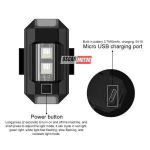 Lampu USB sepeda 7 warna kedip charge drag belakang/depan super terang