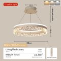 Modern for Living Room ceiling Chandelier Lamp Dining Light Bedroom Lights 3 Color Lamps with Remote. 