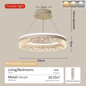 Chandelier Ceiling Light Tri Color for Living Room Center Lights Bedroom Dining Lights Hanging kitchen Lamp