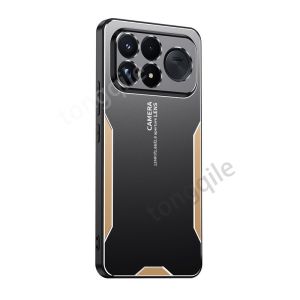 Metal Case For Poco F9 Ultra Pro 5G F9Pro F9Ultra Xiaomi 2025 Soft TPU Edge Phone Casing Matte Back Cover Shockproof Bumper Simple Fashion Anti Drop No Fingerprint