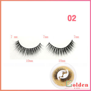 Golden ขนตาปลอม 3 D แบบมืออาชีพ มีกาวในตัว พร้อมกาวรีฟิล false eyelashes
