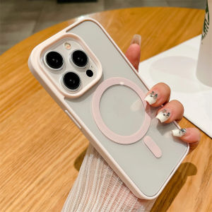 เคสใส ขอบสี MAGSAFE iPhone 11 12 13 14 15 16 Plus Pro Max