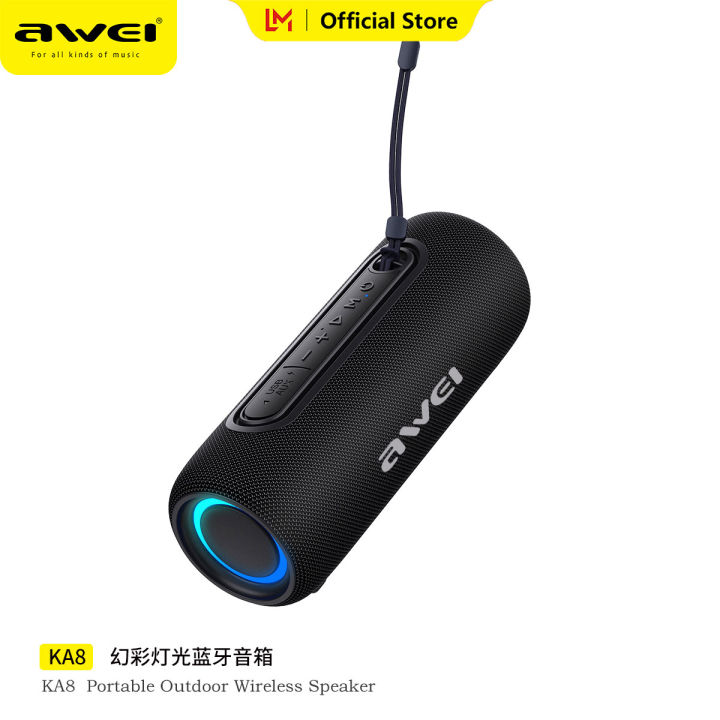 Awei KA8 Outdoor portable Bluetooth speaker 14W Dual speaker HiFi sound  quality Heavy bass Waterproof IPX5 for home TV