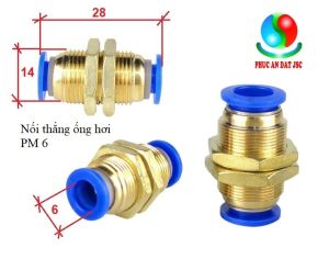 đầu nối nhanh PM Đầu nối nhanh PM6 8 10 Khớp nối nhanh PM 2 đầu ống 6 8 10