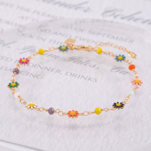 Hyl Jewelry 23A Gelang Kaki Titanium Wanita Emas Muda Perak Asli Dewasa Anti Karat Silver Kerincing Murah Krincing Korea