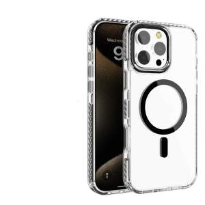 COLOURFUL CLEAR MAGNETIC MAGSAFE Non Yellowish Slip PC TPU Phone Case for iPhone 16 Plus 16 Pro Max 15 Pro Max Shockproof Phone Case Cover LUS