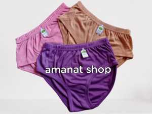 3PCS CELANA DALAM WANITA DP WARNA TUA BAHAN KAOS LEMBUT DAN NYAMAN M L XL XXL XXXL