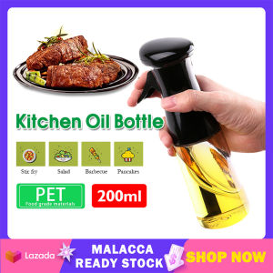 Oil Spray Bottle 200ML Kitchen Edible Oil Olive Sprayer BPA Free Plastic Pump Dispenser Even Mist Bottle Tool Cooking Grilling BBQ Picnic Air Fryer Salad Oil Spray Bottle | Cute Baby