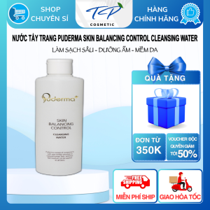 Nước Tẩy Trang PUDERMA SKIN BALANCING CONTROL CLEANSING WATER: Dưỡng ẩm làm sạch bã nhờn công thức dịu nhẹ sạch sâu