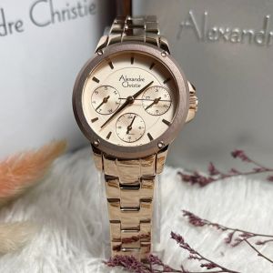 (BISA COD) Jam Tangan Wanita Alexandre Christie AC 2A16 AC2A16 Original Garansi Resmi 1 Tahun - Stainless Steel