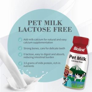 12pcs Bioline Pet Goat Milk 220ml for Dogs and Cats Lactose Free Milk Supplement with Fish Oil Nutrition Puppy Kitten Health Care