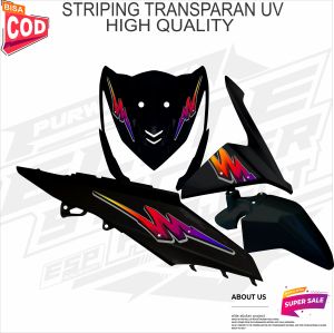 STRIPING VARIASI TRANSPARAN HONDA BEAT FI 2013    2015 STICKER VARIASI MOTIF TERBARU VIRAL SIMPLE KEREN