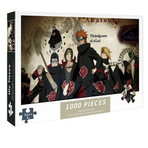 Tranh ghép xếp hình 1000 mảnh Akatsuki naruto - Đồ chơi phát triển tư duy quà tặng ý nghĩa. Kích thước: 75x50 cm