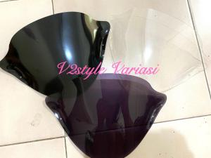 WINDSHIELD HONDA BEAT KARBU 2008 - 2012 VISOR BEAT LAMA CARBU PNP BONUS DOUBLE TIP 3M WINSIL VISOR BEAT OLD 2008 2009 2010 2011 2012 KACA ANGIN BATOK DEPAN BEAT LAMA TEMPEL RYBEN BENING HITAM TRANSPARAN KACA AKRILIK ACRILIC TEBAL 2MM GRATIS ORIGINAL