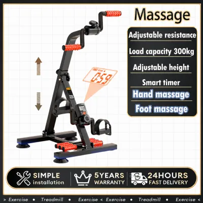 Rehabilitation Exercise Bicycle Foldable Arm Leg Trainer Elderly Indoor Fitness Bike Basikal Terapi Physiotherapy Home Exercise with Massage