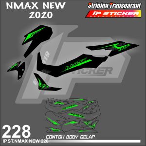 NMAX NEW 2020 (COD) STIKER STRIPING MOTOR YAMAHA NMAX NEW - STIKER LIST SIMPLE WARNA VARIASI DESAIN RACING HOLOGRAM DAN TRANSPARAN BISA COD IP PROJECT KODE 228