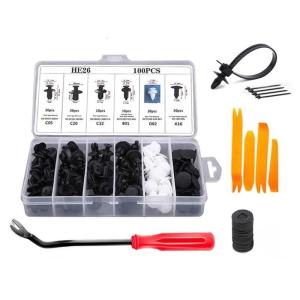 100pcs Automotive Plastic Rivets Clips Antislip Fasteners for Bumper Installation with High Strength Toolboxes Organizer