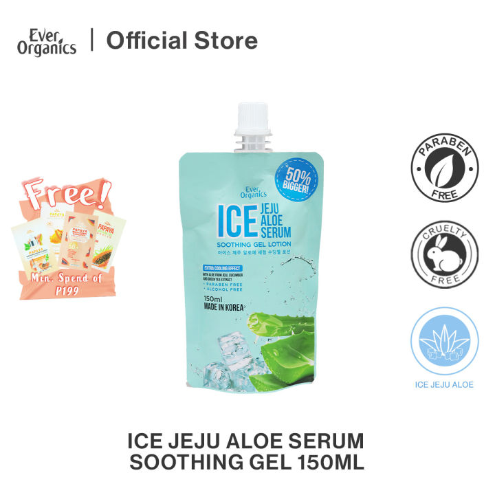 Ever Organics Serum Soothing Gel 150ml- Ice Jeju Aloe (Moisturizer) -  Lazada | Lazada PH
