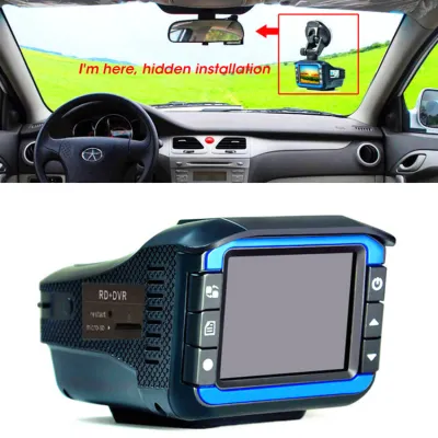 ที่บันทึกสำหรับรถยนต์2-In-1และเรดาร์เครื่องตรวจจับความเร็ว1080P รถกล้องหน้ารถ DVR กล้องกล้องแผงหน้ารถมุมกว้าง120 °
