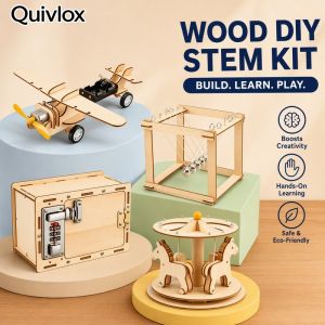 Wood Diy Stem Science Assembly Engineering Kits 6+ Kids Educational Toys Hands On Building Creative Thinking Puzzle Toy