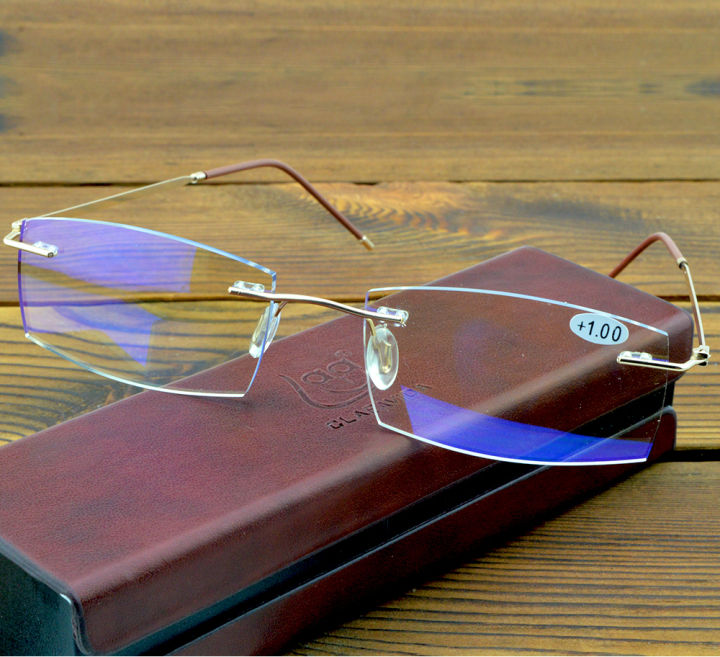 Semi Rimless Reading Glasses Rimless Redex Bluecut Reading Round