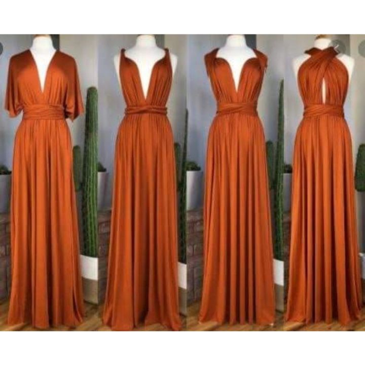 strapless open back dress Baby Camilla Burnt Orange Occasion Dress
