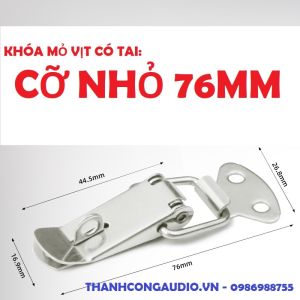 Khóa mỏ vịt ( CÓ LỖ KHÓA) Khóa gài khóa móc: dùng cho các loại hòm tủ hộp đồ…