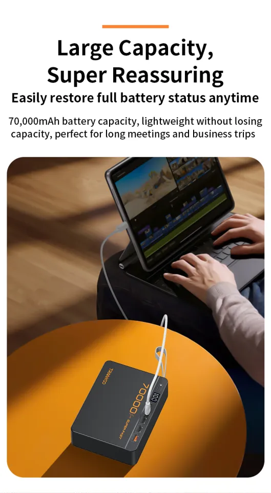 Tranyoo PD F17 70000mah Super Fast Charging Power Bank Large