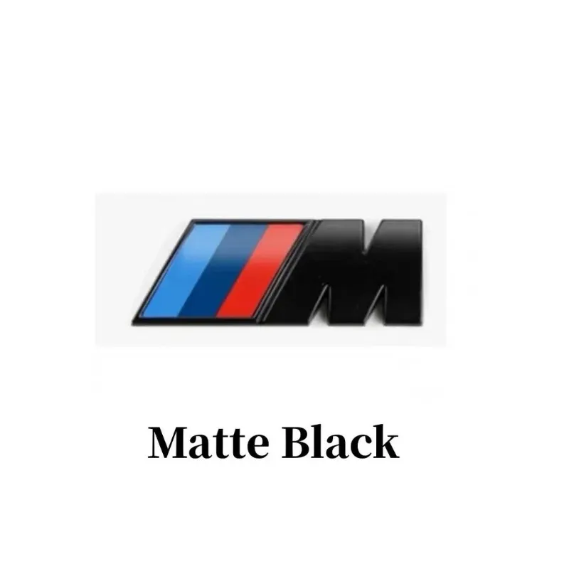 M Performance Sport 3D Emblem Badge Set For BMW – Gloss Black & Chrome – Trunk/Fender