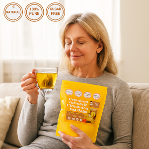 Turmeric Cinnamon Tea Blood Vessel Cleansing Antioxidant Sugar-Free Organic Healthy Natural Healthy Care Tea Bag