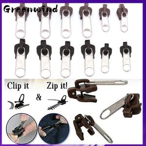 【Greenwind】 6pcs Instant Zipper Universal Instant Fix Zipper Repair Kit Replacement Zip Slider for DIY Sew