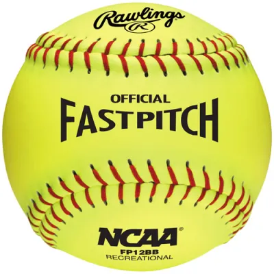 Rawlings FP12BB NCAA Softball Fastpitch Ball Softball Practice Recreational Ball 12inch