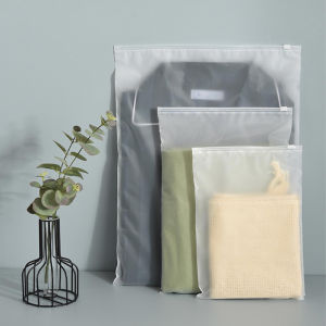 10PCS Transparent Scrub Clothes Zipper Bag PE Portable Storage Organizer Bag  Ziplock Bag Waterproof Packaging Bag2026