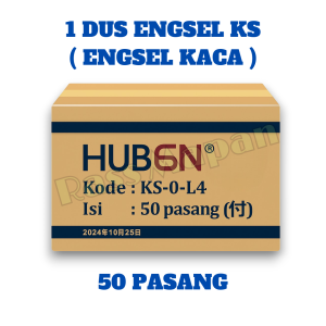 1 DOS Engsel Sendok Kaca Slow Motion KS-L4 HUBEN – 50 Set | Engsel Lemari Kaca