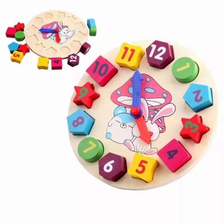 Wooden Toddler Toys  Shapes and Numbers Lacing Set