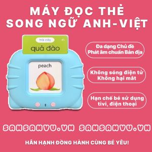 Máy đọc thẻ song ngữ Anh Việt 510 từ cho bé máy đọc thẻ tiếng anh flash card 3 chế độ đọc âm thanh to rõ dùng sạc usb
