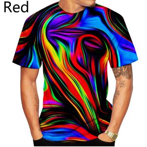 New fashion newest 3D t-shirt rainbow corlorful Printing Black And White Vertigo HypnoticT Shirt fashion Short-sleeved T-shirt S-5XL