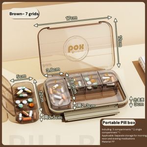 OutingSG®Portable Pill Box Three Meals A Day Sub-pack Medicine Dispenser 7-day Reminder medicine storage box